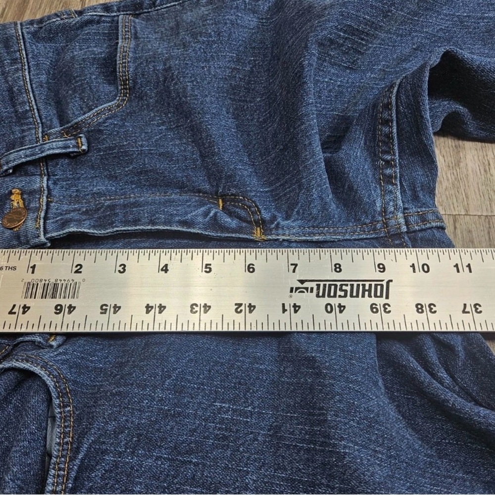 Riders Blue Denim Jean Capris with Brass Button - Picture 9 of 10